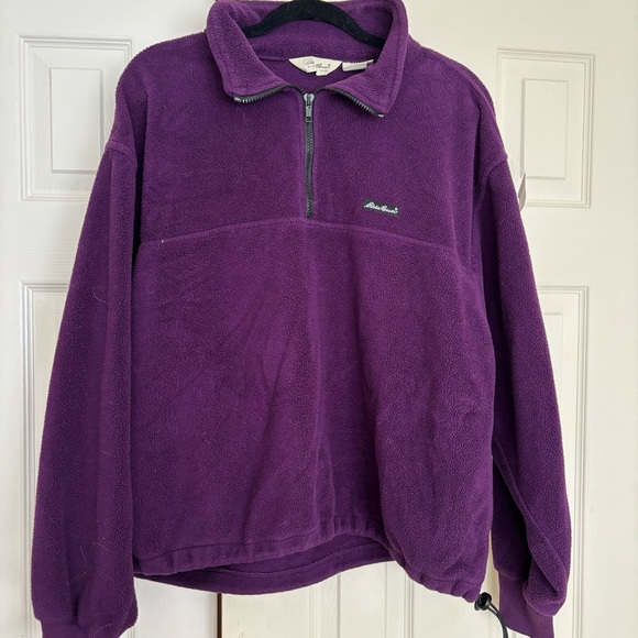 Eddie Bauer Other - Vintage Eddie Bauer Fleece Half Zip Sweatshirt Pullover Large
